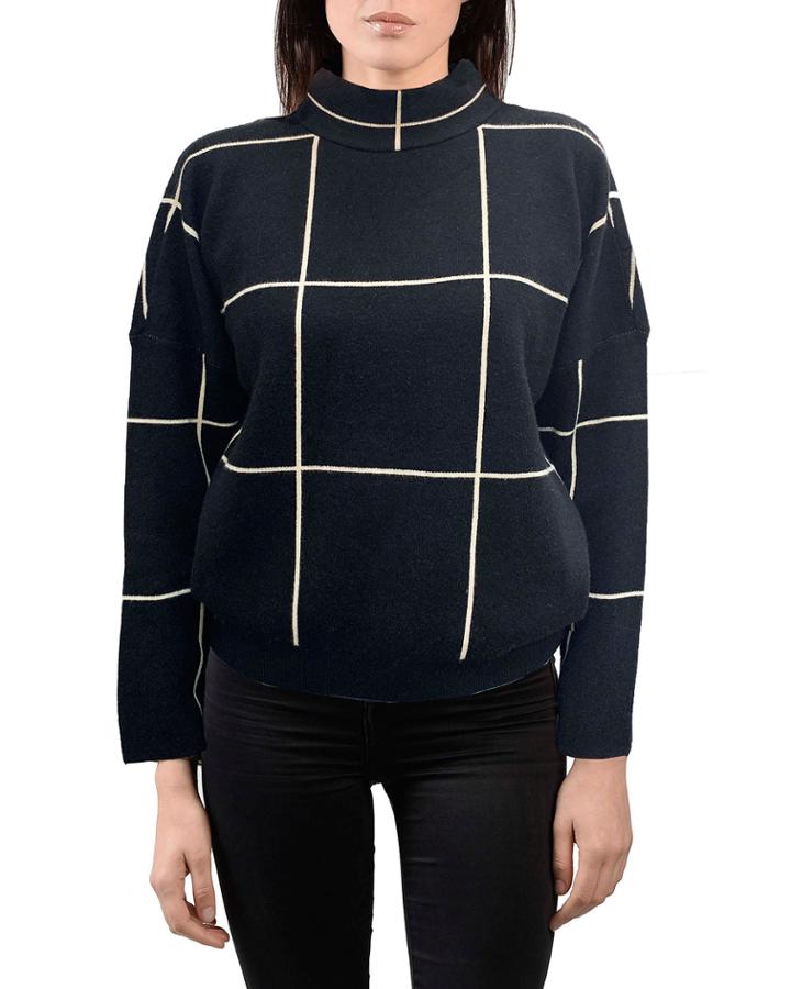 Grid Turtleneck