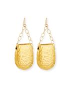 Hammered Chain Drop Earrings