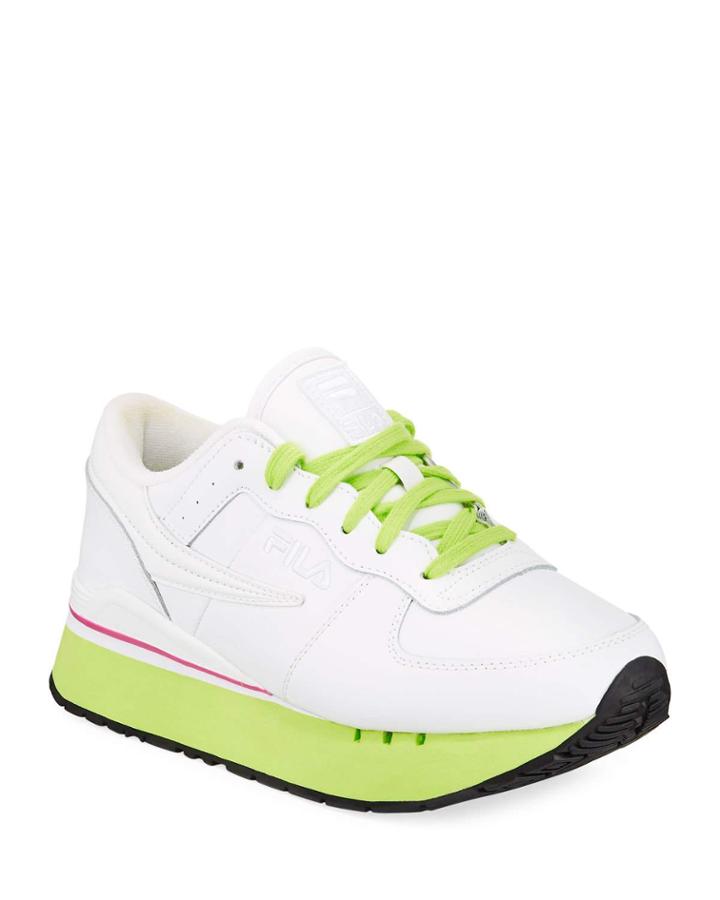 Primavera Leather Neon Runner
