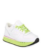 Primavera Leather Neon Runner