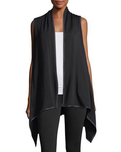 Hankerchief Asymmetric Open Vest