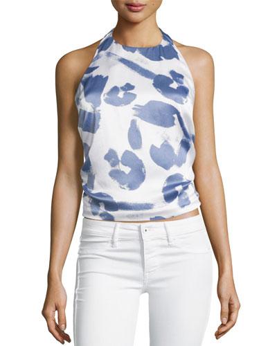 Printed Tie-back Halter Tank, Tempest