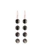 18k Rose Gold Quartz & Diamond Cocktail Drop Earrings