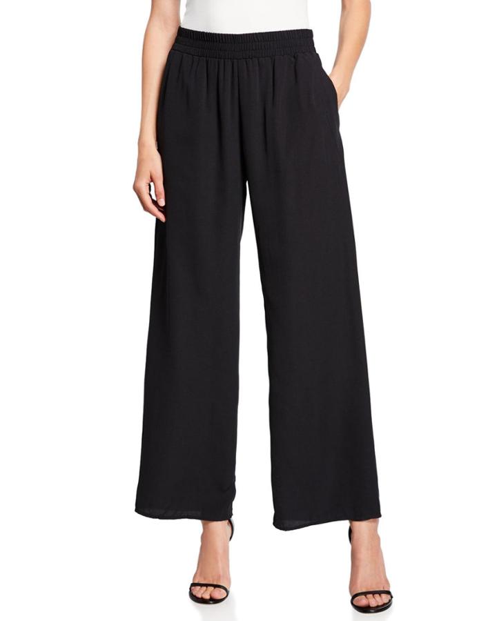 Pull-on Woven Straight-leg Pants