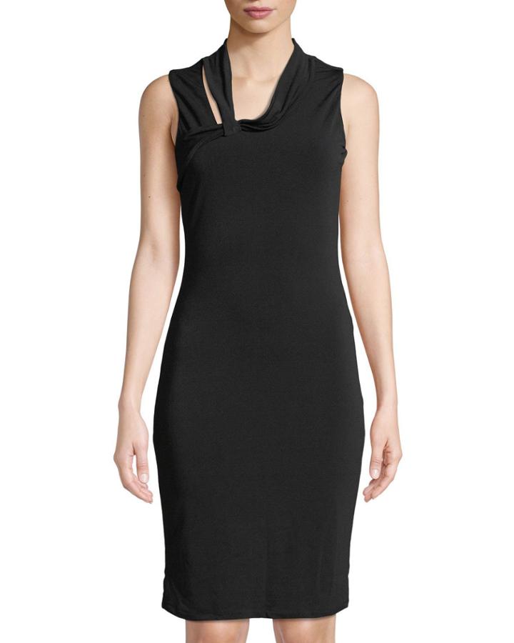 Axel Sleeveless Body-con Dress With Neck Tie