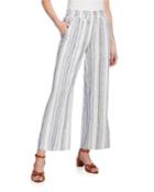 Striped Wide-leg Pull-on Pants