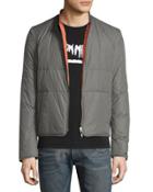 Reversible Quilted Down Jacket, Olive