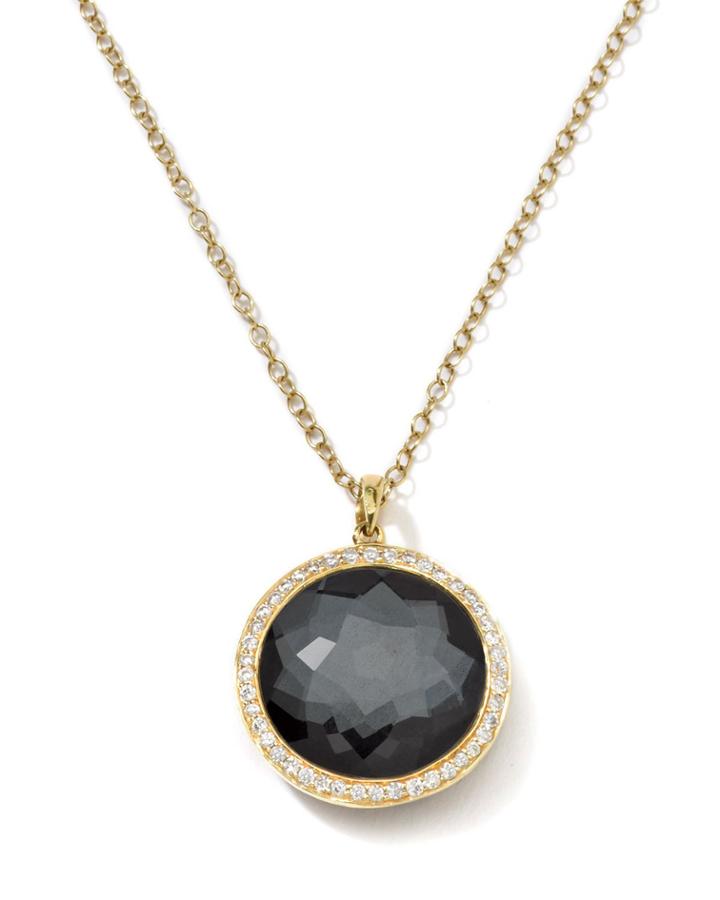 Lollipop Hematite Doublet Pendant Necklace