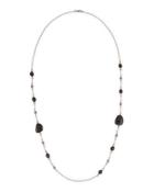 Long Tanzanite & Spinel Station Necklace