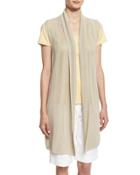 Mesh Striped Vest, Bisque