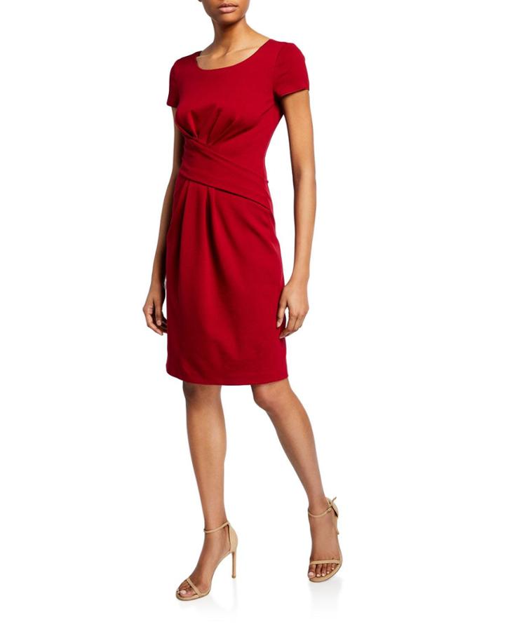 Ruched-front Milano Jersey Dress