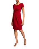 Ruched-front Milano Jersey Dress