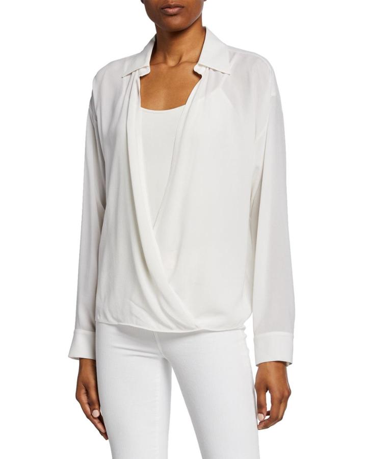 Silk Spread Collar Wrap