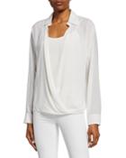 Silk Spread Collar Wrap