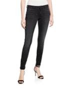 Emma Low-rise Skinny Ankle Jeans With Rhinestones