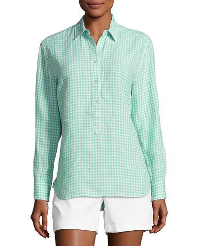 Hadley Gingham Popover Top