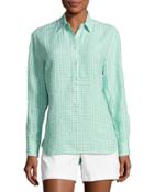 Hadley Gingham Popover Top