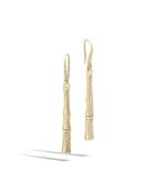 Bamboo 18k Drop Earrings