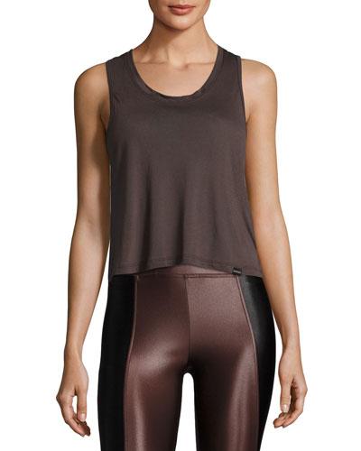 Crescent Mesh-back Crop Top