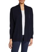 Open-front Drop-shoulder Wool/cashmere Cardigan