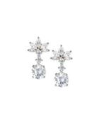 Marquise Crystal-cluster Drop Earrings, Clear