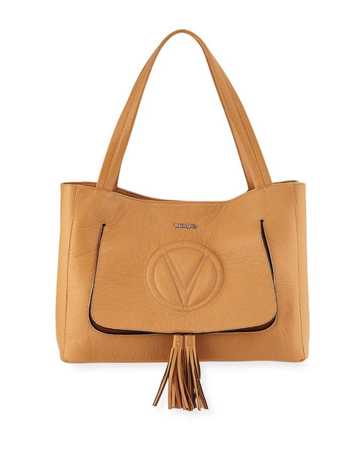 Ollie Dollaro Leather Tassel Tote Bag