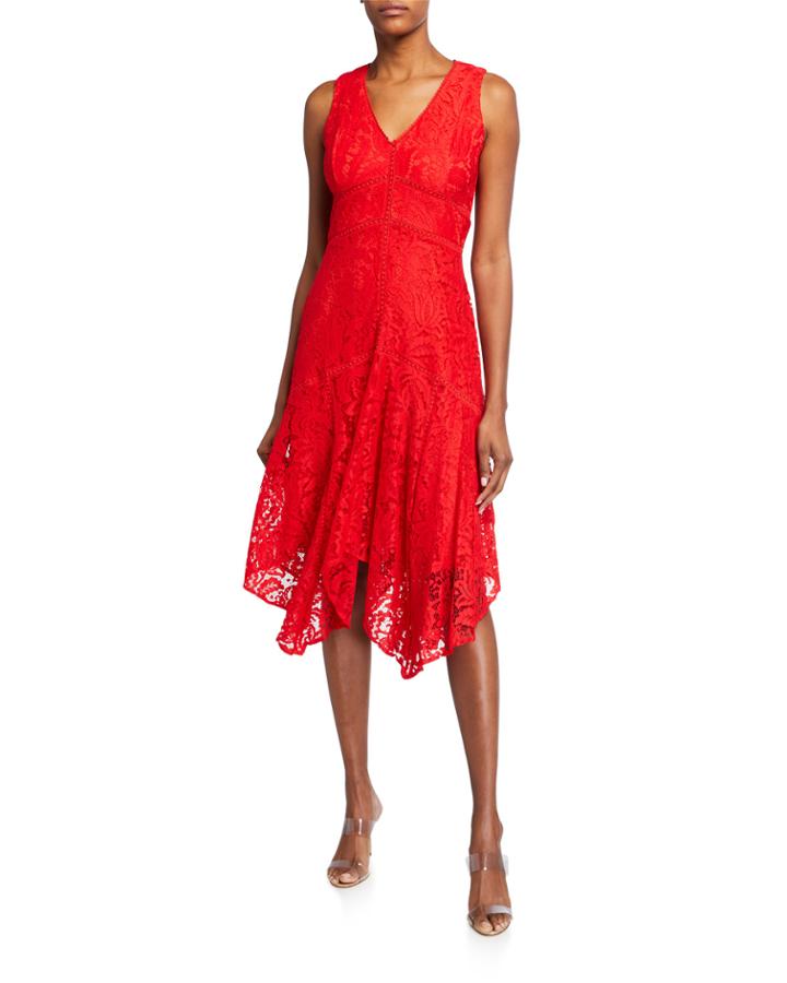 Lace Lattice Handkerchief Dress