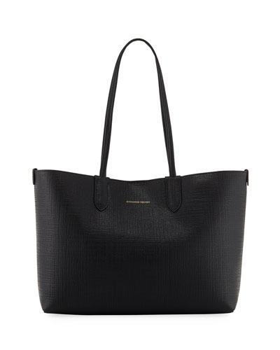 Lino Small Embossed Leather Tote Bag