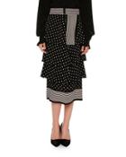 Tiered Polka-dot Midi