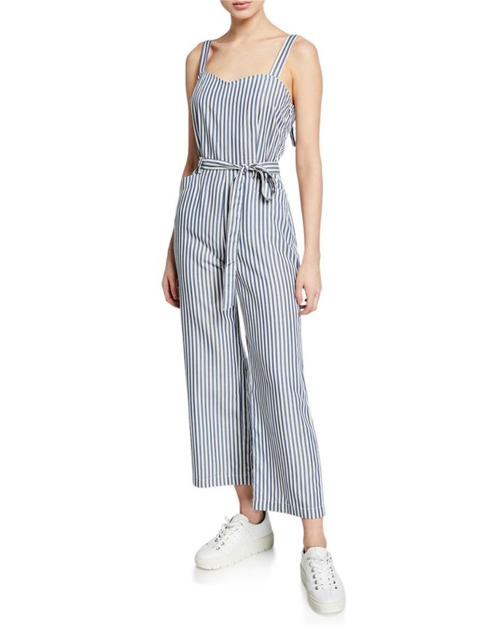 Emma Striped Sleeveless Jumpsuit