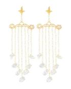 Florentine Pearl-chain Chandelier Earrings