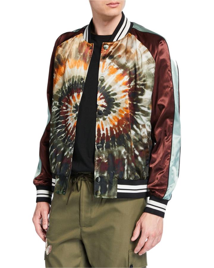Men's Tie-dye Bomber Jacket
