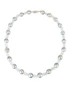Gray Tahitian Pearl & Moonstone Necklace,
