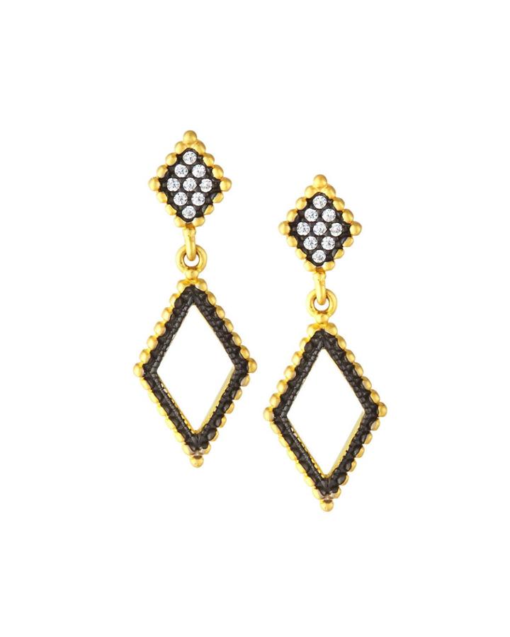 Small Open Diamond-drop Earrings