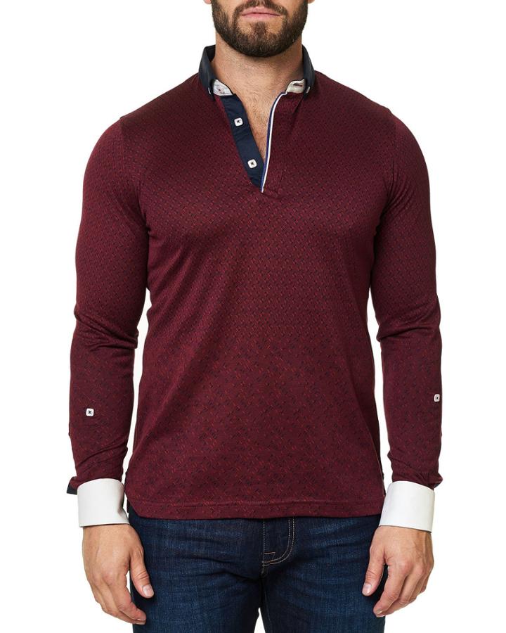 Men's Triangle Printed Sports Polo