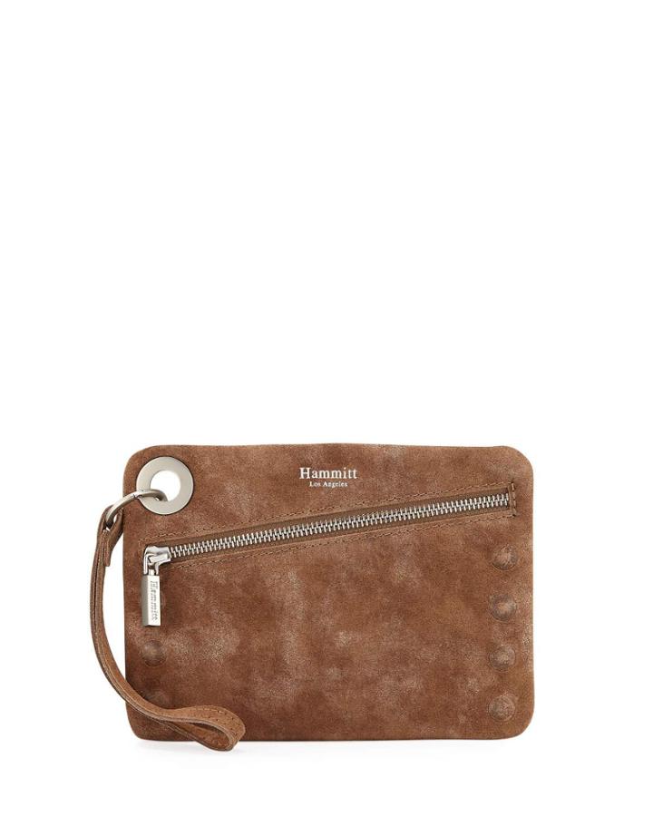 Nash Brushed Suede Crossbody Bag, Brown