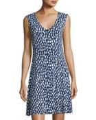 Double-v Jersey A-line Dress