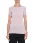 Crewneck Short-sleeve Fitted Top