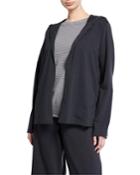 Petite Stretch Jersey Hooded Jacket