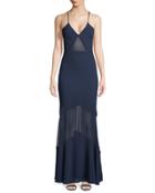 Sheer Genie Paneled Gown