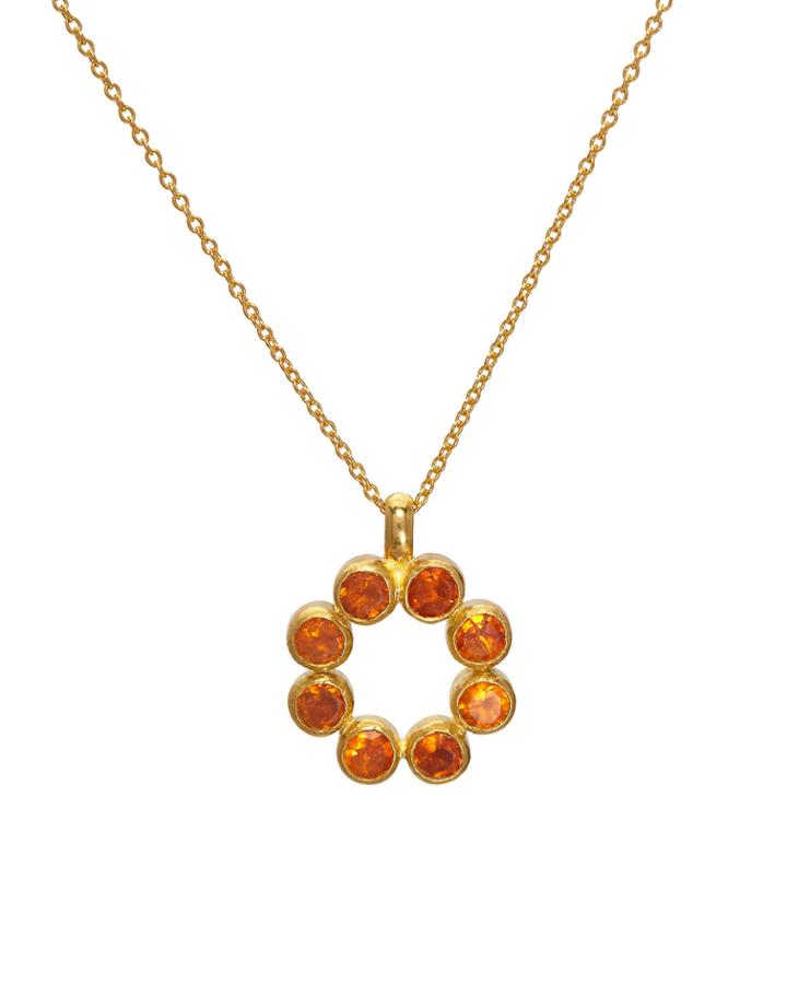 One-of-a-kind Pointelle Circle Necklace W/