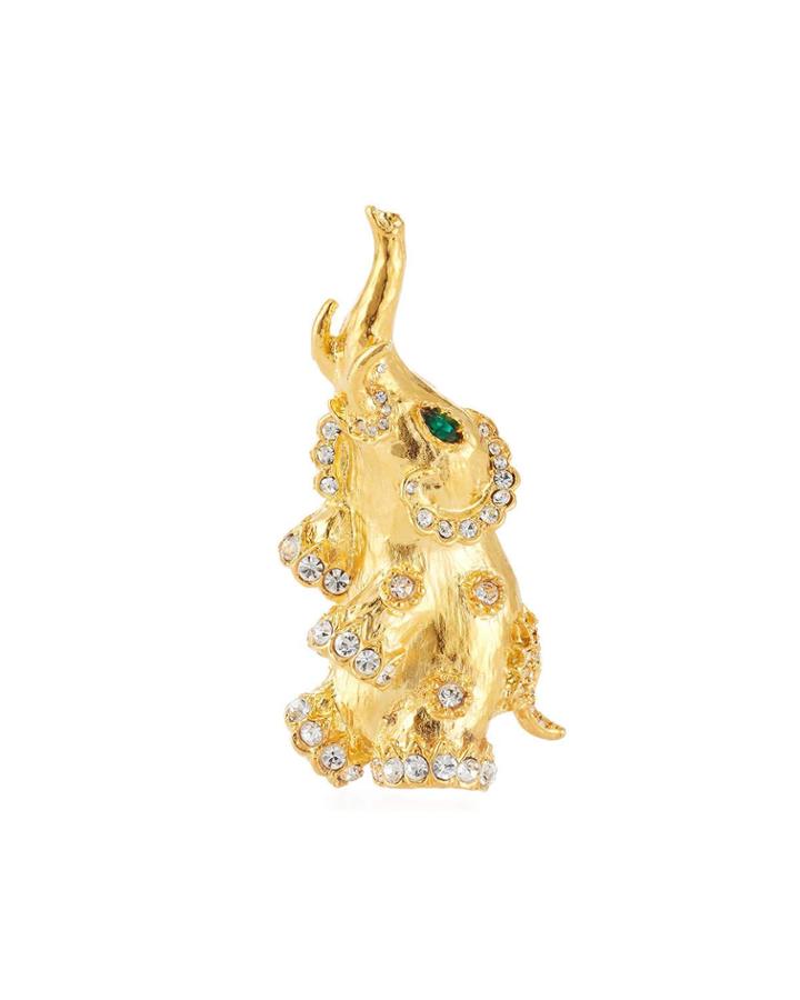 Crystal Elephant Pin