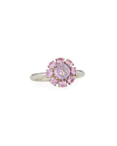 Lollipop&reg; Amethyst & Pink Sapphire Mini Flower Ring,