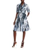 Abstract-print A-line Dress