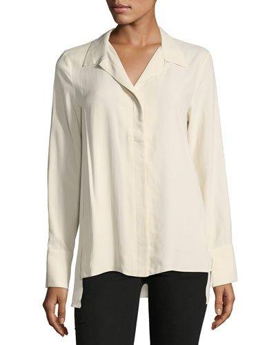 Tami Silk Button-front Blouse