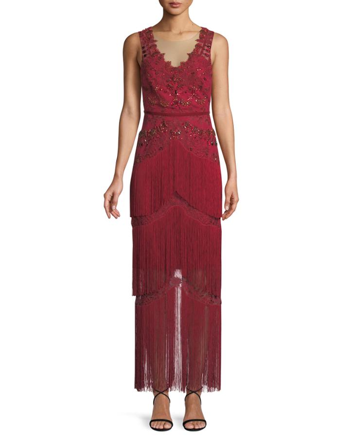 All Over Beaded Sleeveless Fringe