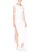 Cap-sleeve Ballet Dress W/mesh Insets, White
