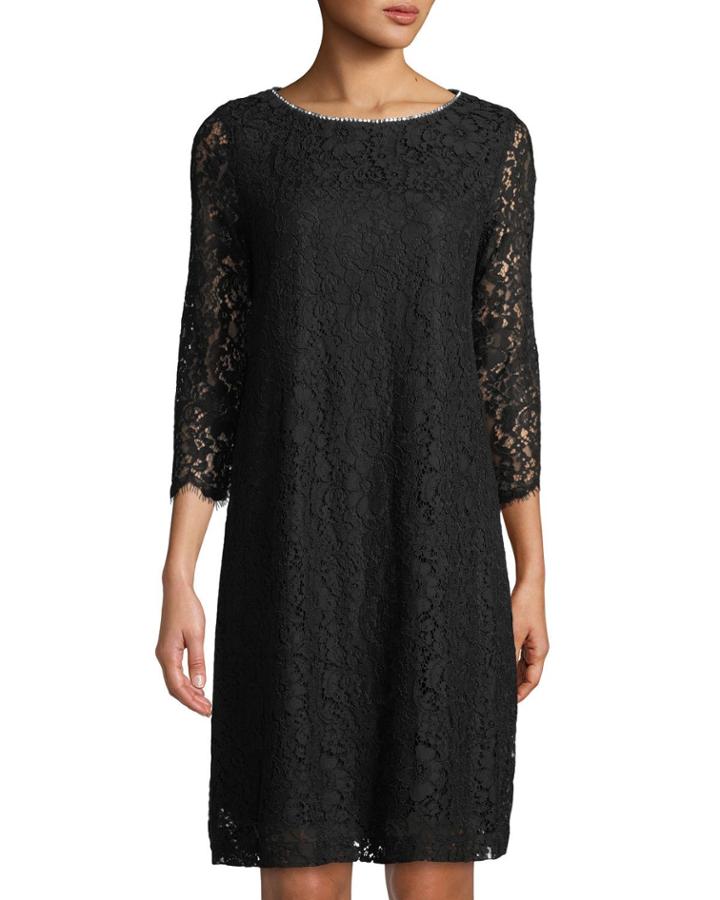 3/4-sleeve Lace