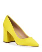 Vasto Microsuede Block-heel Pumps