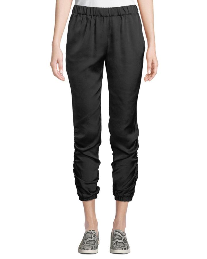William Gathered-leg Pants, Black